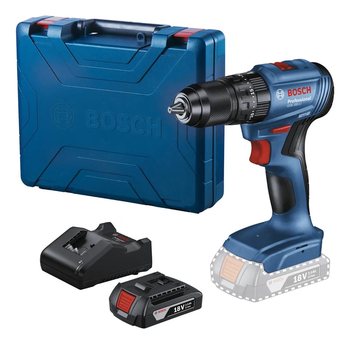 Parafusadeira e Furadeira de Impacto Bosch GSB 12V-30 Brushless com 2 Baterias e Maleta