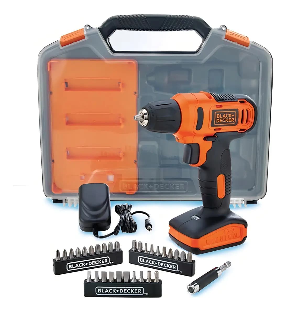 Furadeira e Parafusadeira Black+Decker LD12SC 12V Bivolt com 31 Acessórios e Maleta