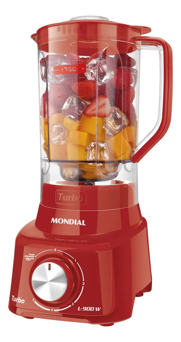 Liquidificador Mondial Turbo Full L-900 FR 900W Vermelho 220V
