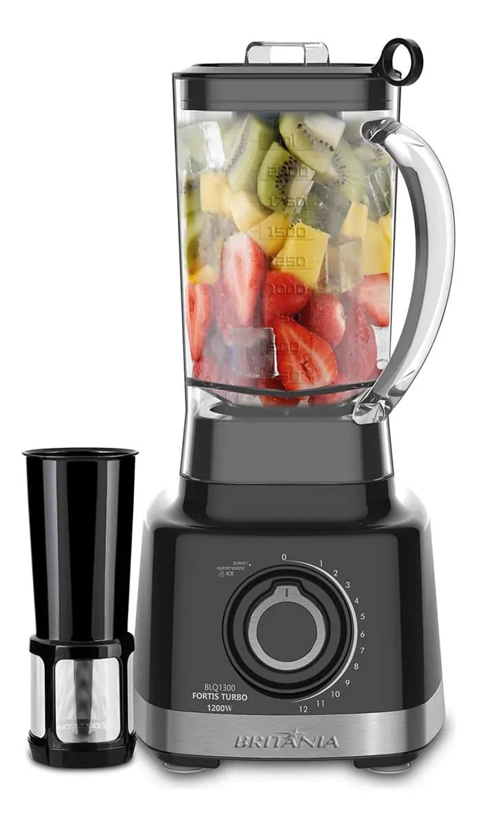 Liquidificador Britânia Turbo BLQ1300P 1400W 3L Chumbo 127V