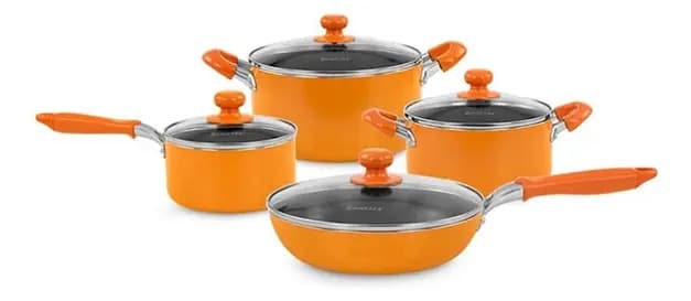Conjunto de panelas antiaderentes Finezza Orange