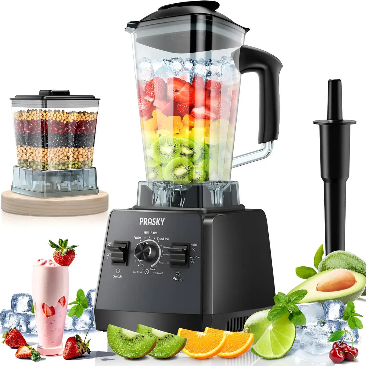 Liquidificadores de cozinha, liquidificadores de smoothie, Prasky 1000