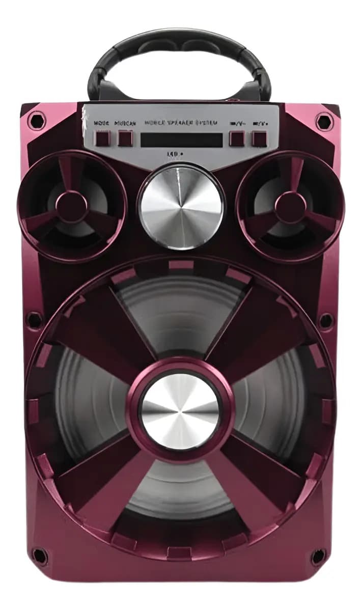 Caixa De Som Bluetooth Caixinha Som Portátil Caixas Som Led Cor Vermelho