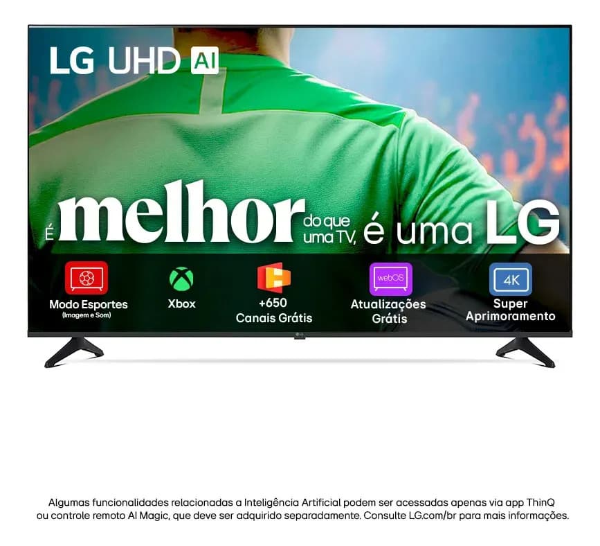 Smart TV LG 55" UHD 4K 55UA85 webOS 25 Processador α7 AI Ger8