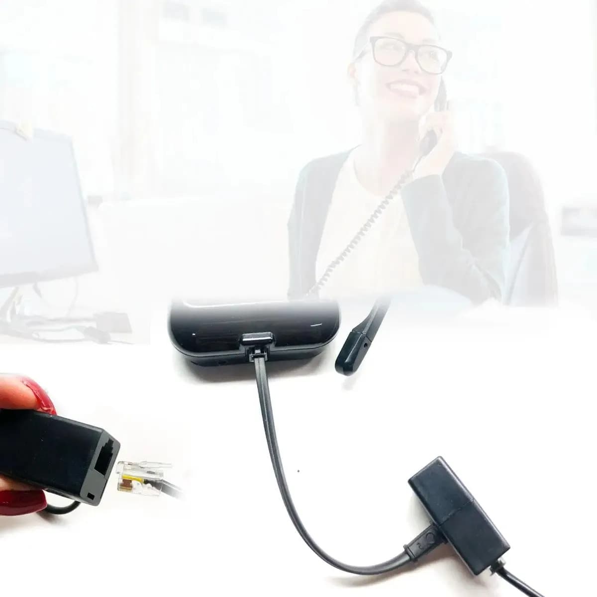 Adaptador Treinamento Carona Headsets Rj9 Kit 02